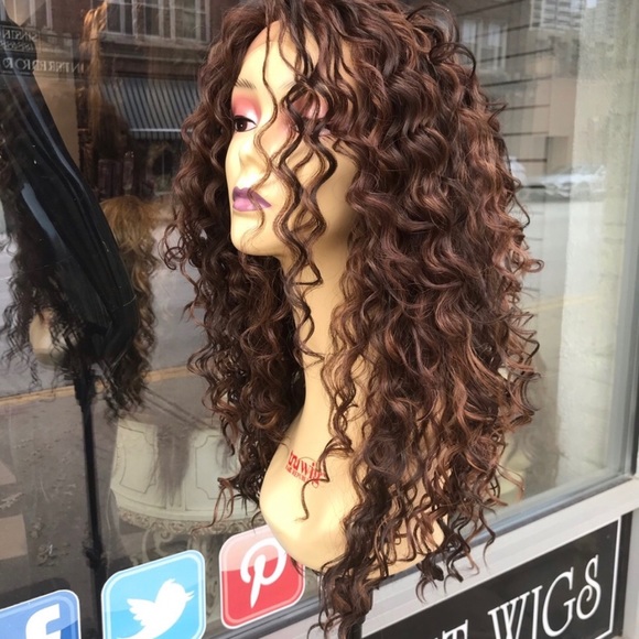 Long curly copper ginger brown Lacefront wig 2020 - Picture 8 of 8